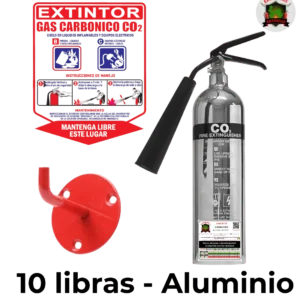 Extintor de CO² ( Dióxido de Carbono) 10 Libras - Aluminio